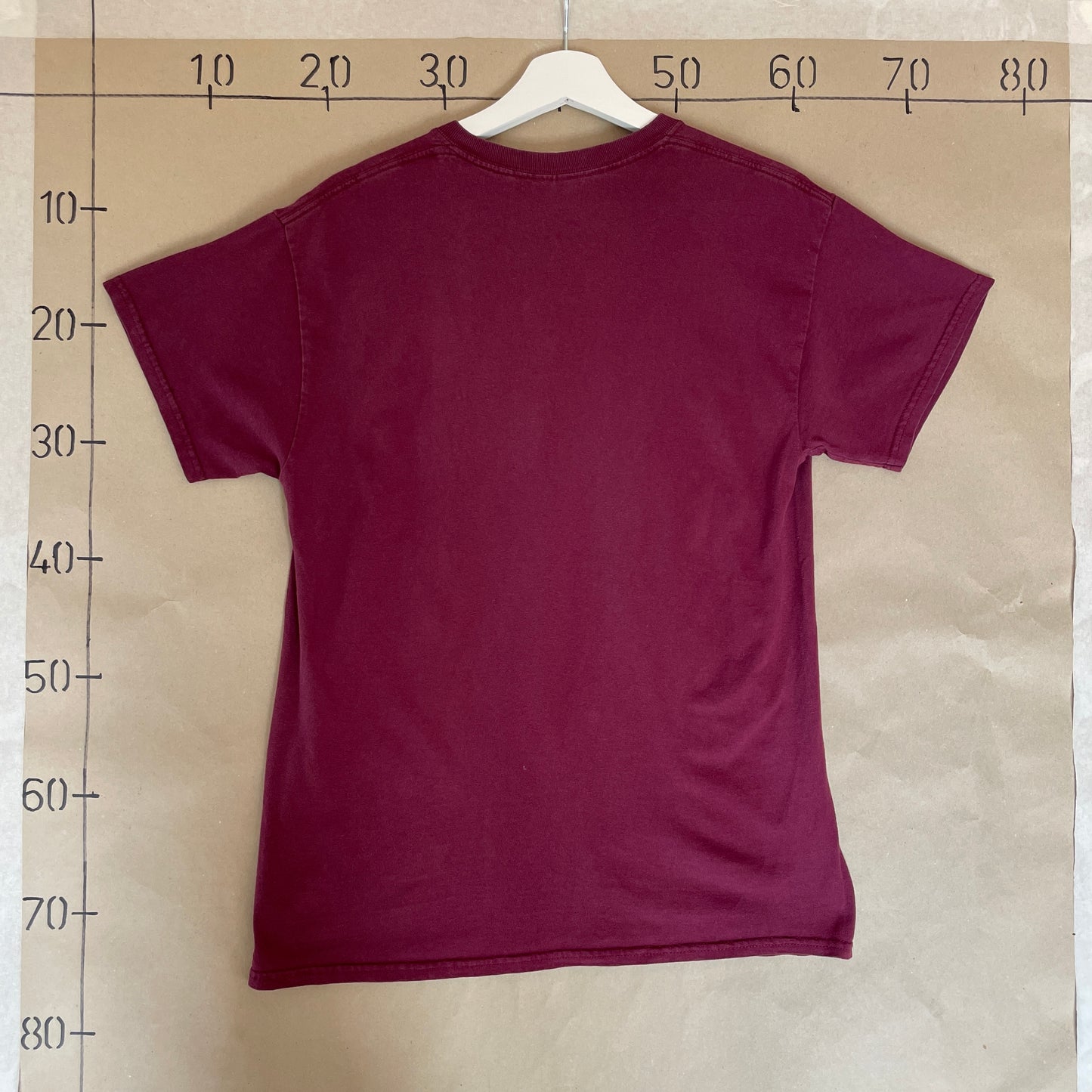 Bordeauxrød Vintage Basketball T-Shirt