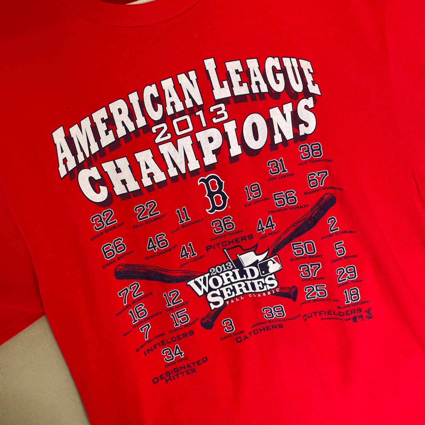 Rød Vintage MLB American League Champions T-Shirt
