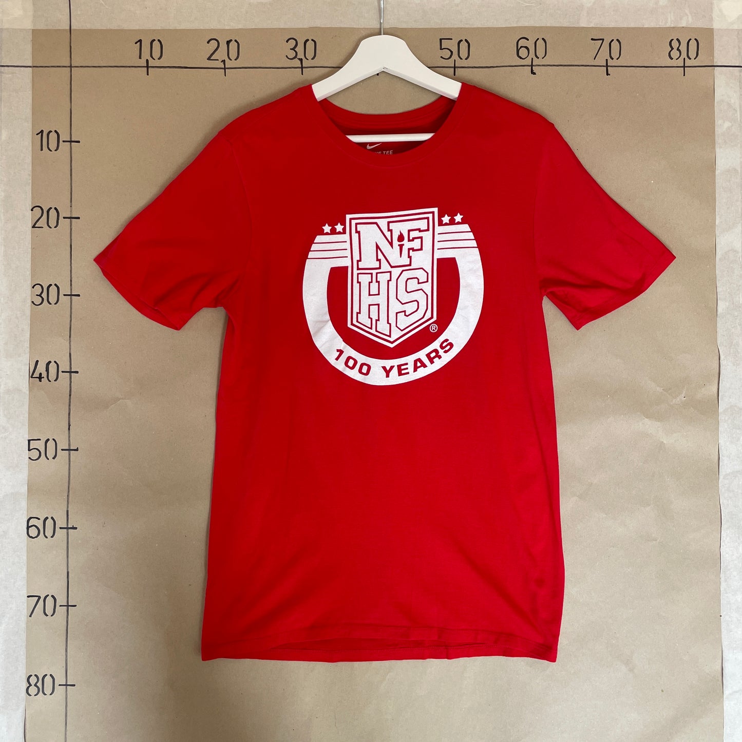 Rød Vintage Nike High School T-Shirt