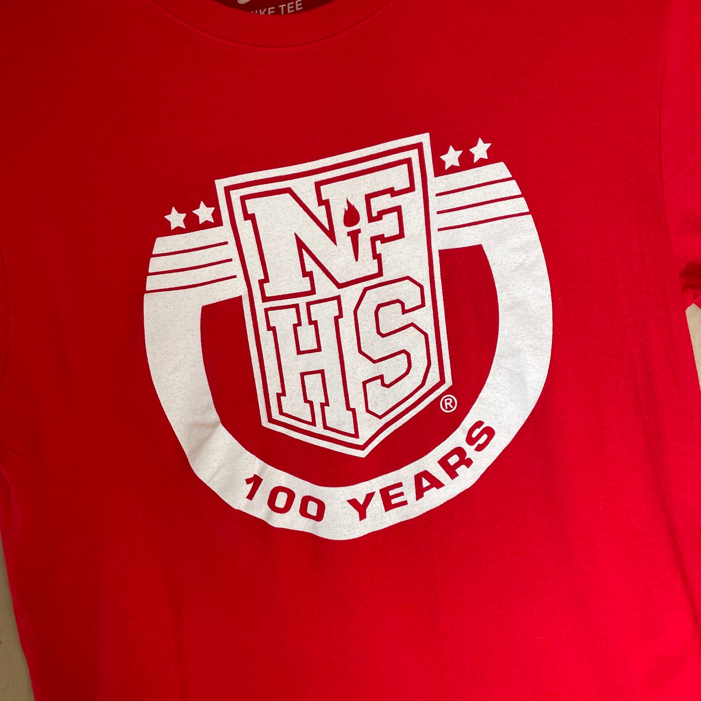 Rød Vintage Nike High School T-Shirt