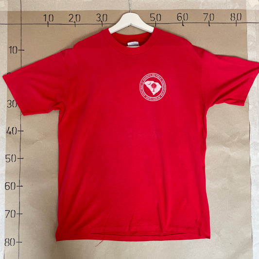 Rød Vintage Grafisk Printet South Carolina T-Shirt