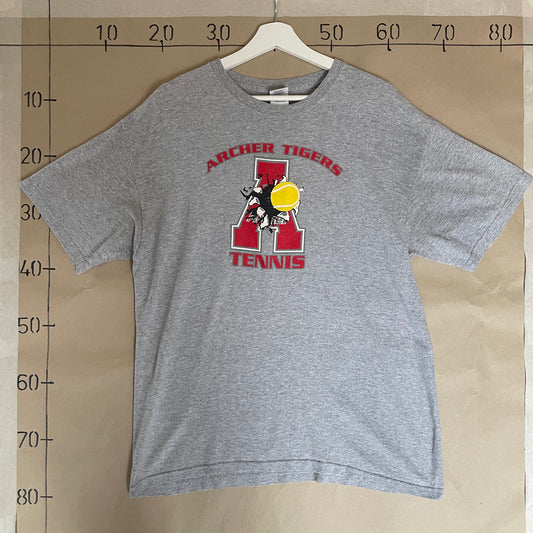 Grå Vintage Archer Tigers Tennis T-Shirt
