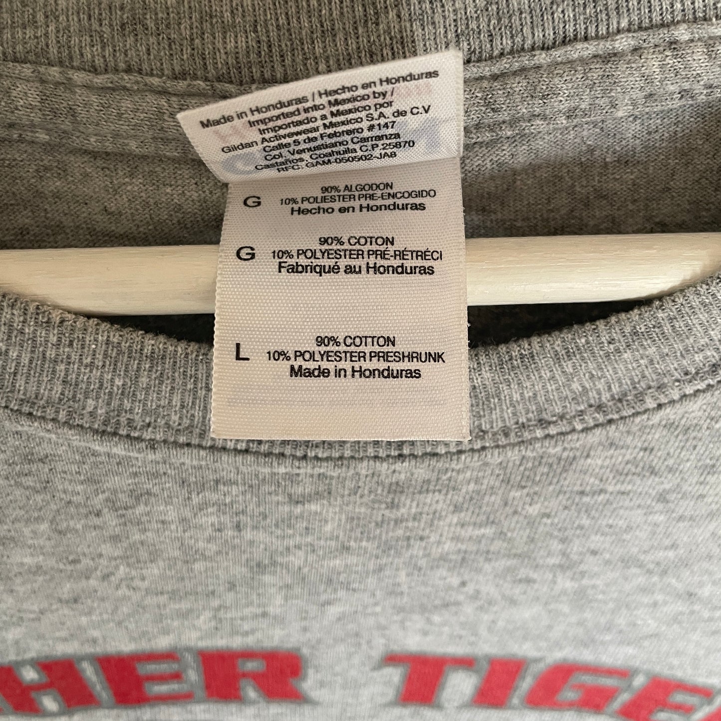 Grå Vintage Archer Tigers Tennis T-Shirt