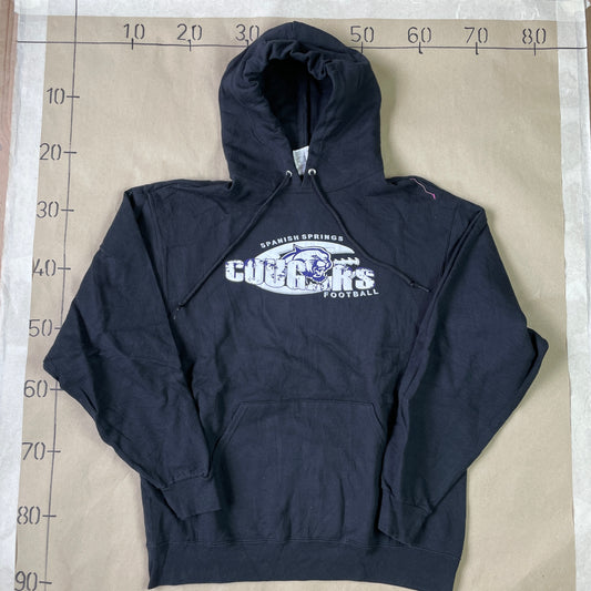 Sort Vintage Fodbold Hoodie