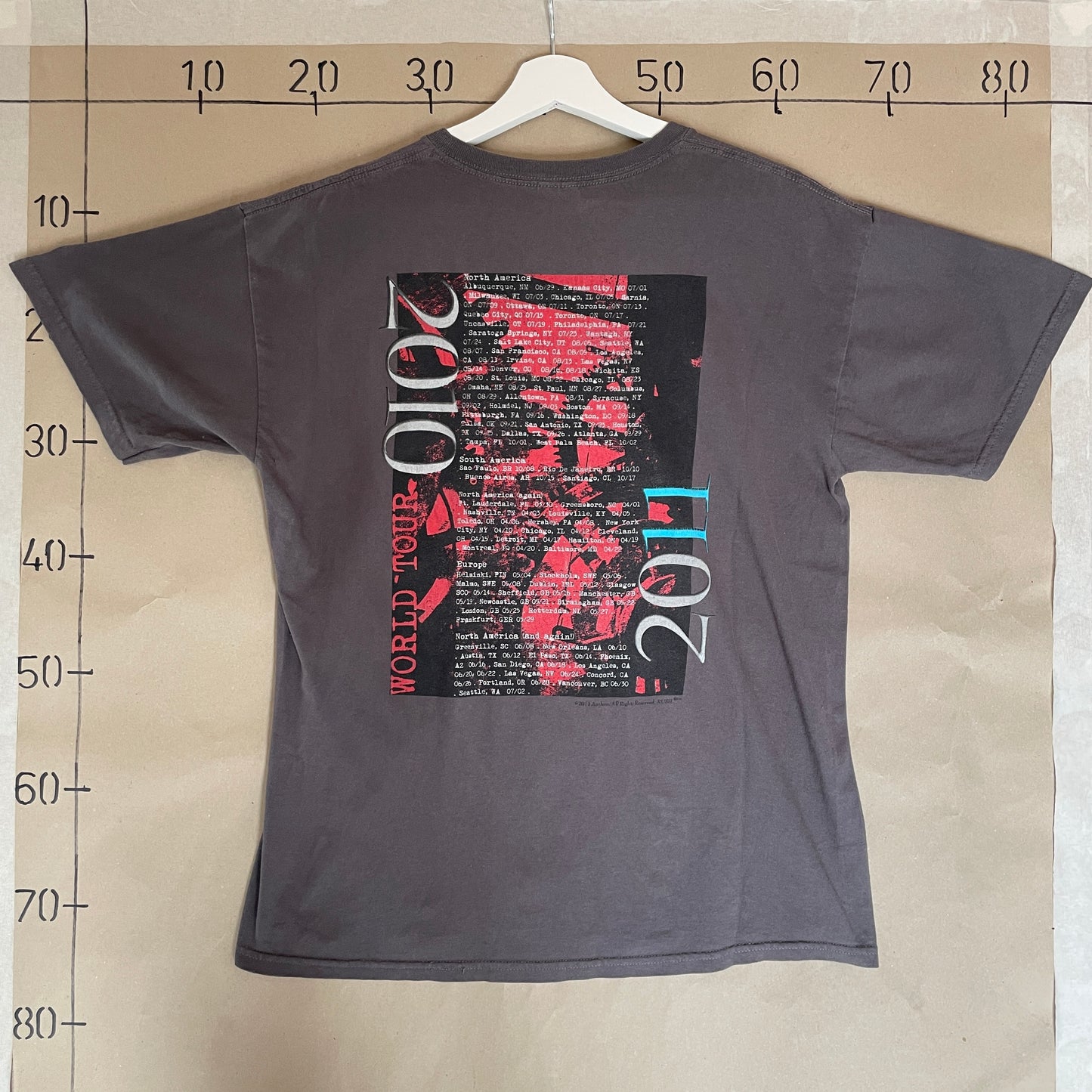 Grå Vintage Rush Time Machine World Tour T-Shirt