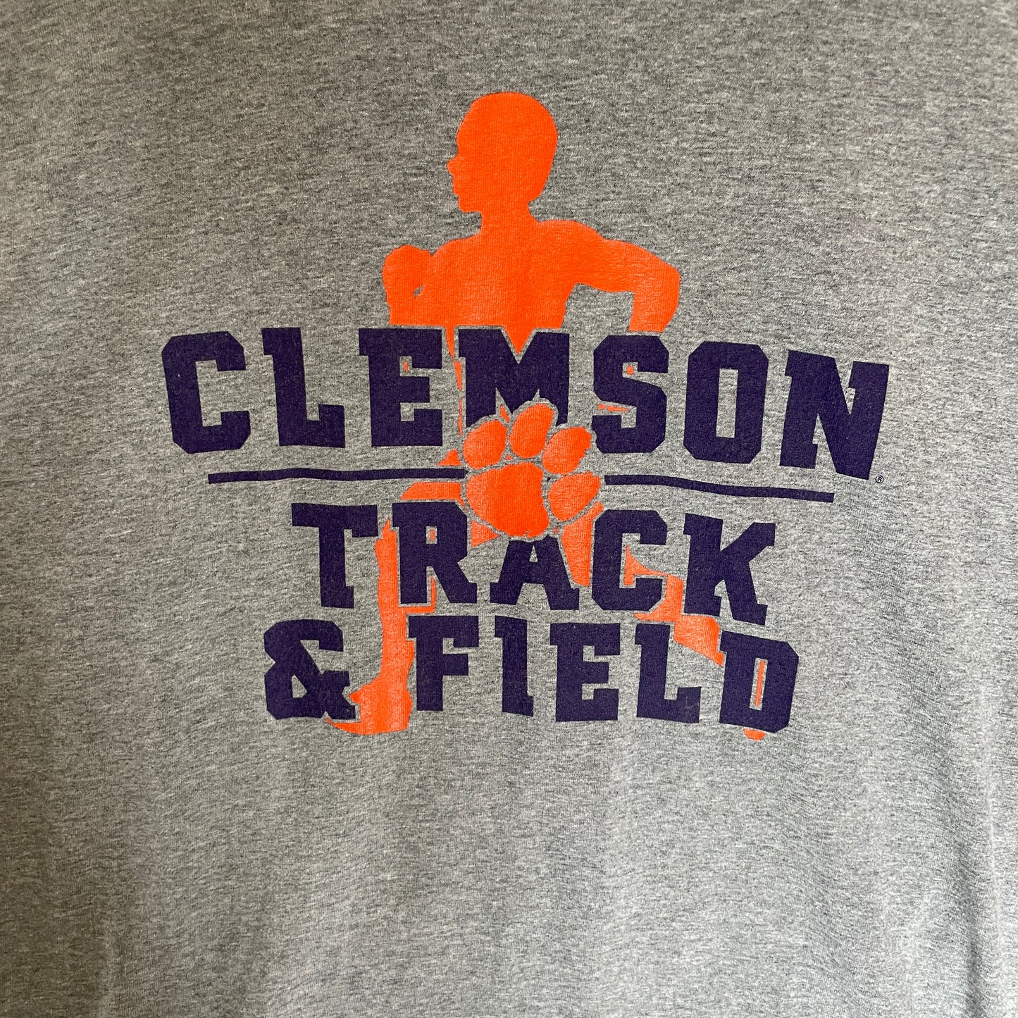Grå Vintage Clemson Track & Field T-Shirt