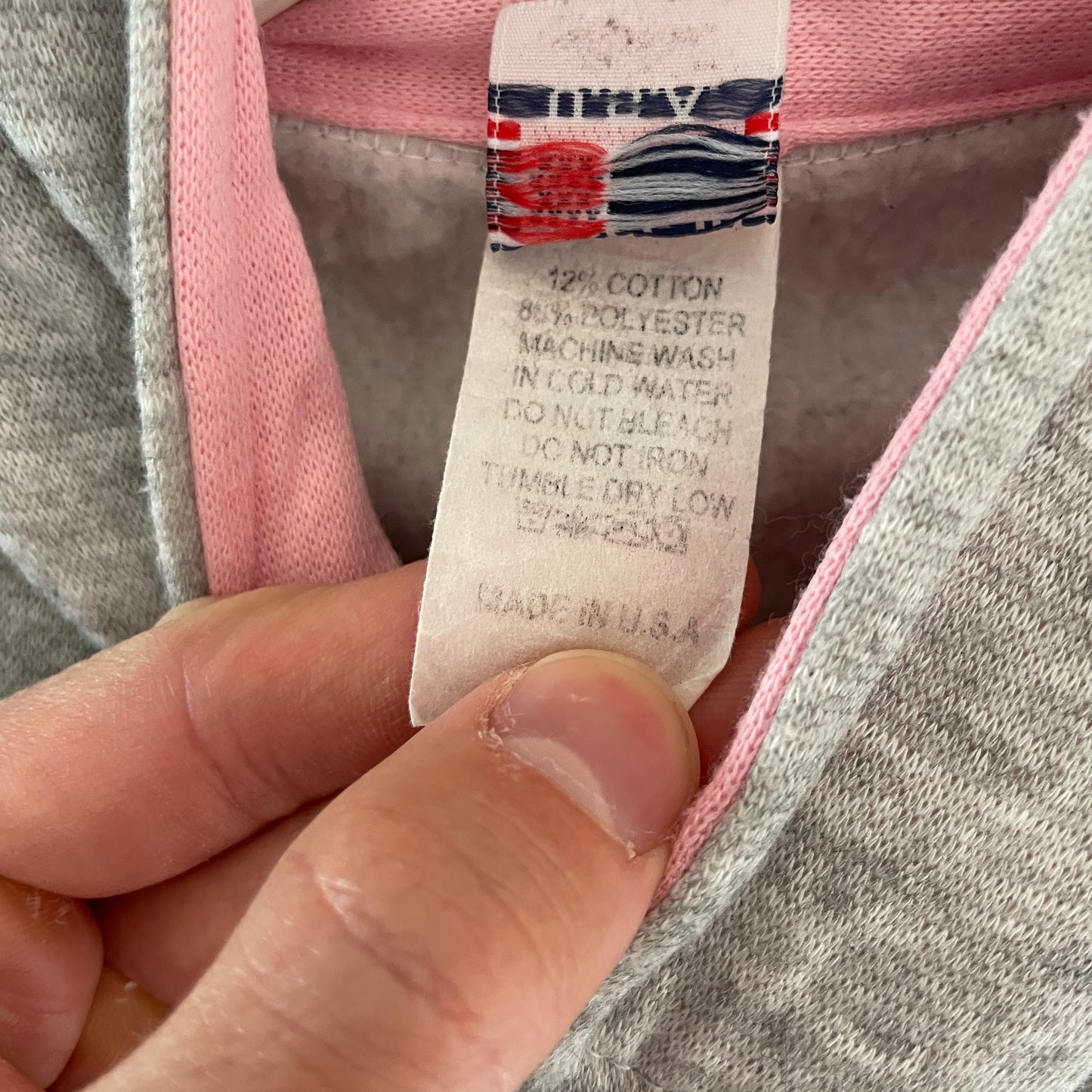 Grå & Pink Vintage Ventura Harbor 1/4 Zip Sweatshirt