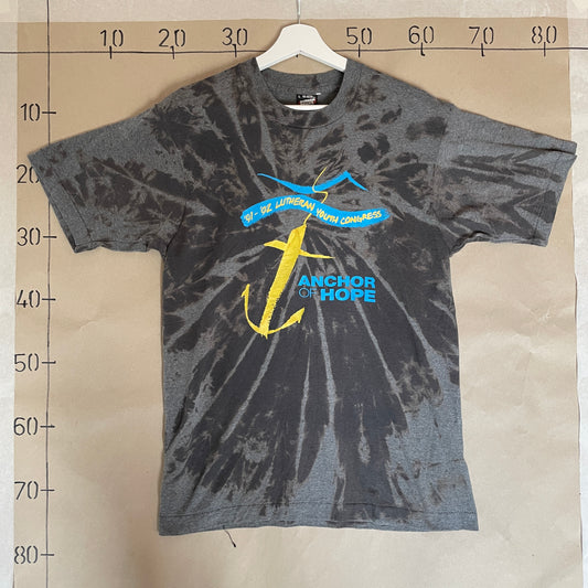Grå Vintage Tie-Dye Anchor Of Hope T-Shirt