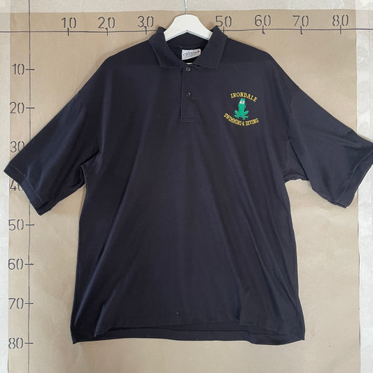 Sort Vintage Irondale Swimming & Diving Poloskjorte