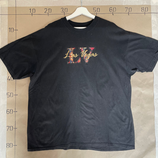 Sort Vintage Broderet Las Vegas T-Shirt