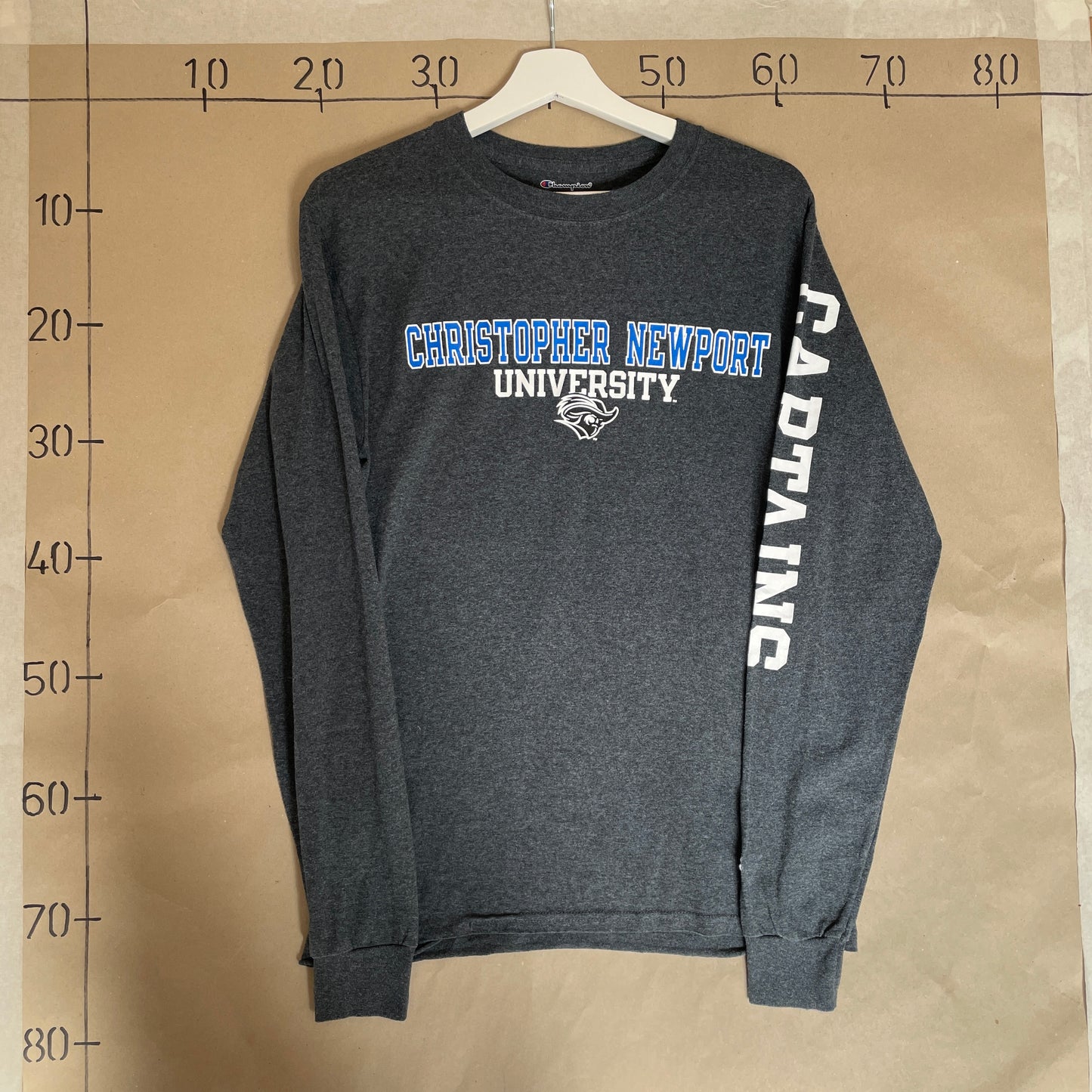 Grå Vintage Captians University Langærmet T-Shirt