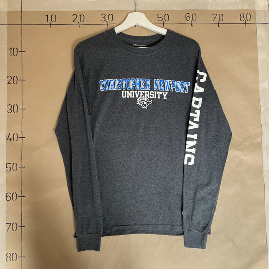 Grå Vintage Captians University Langærmet T-Shirt