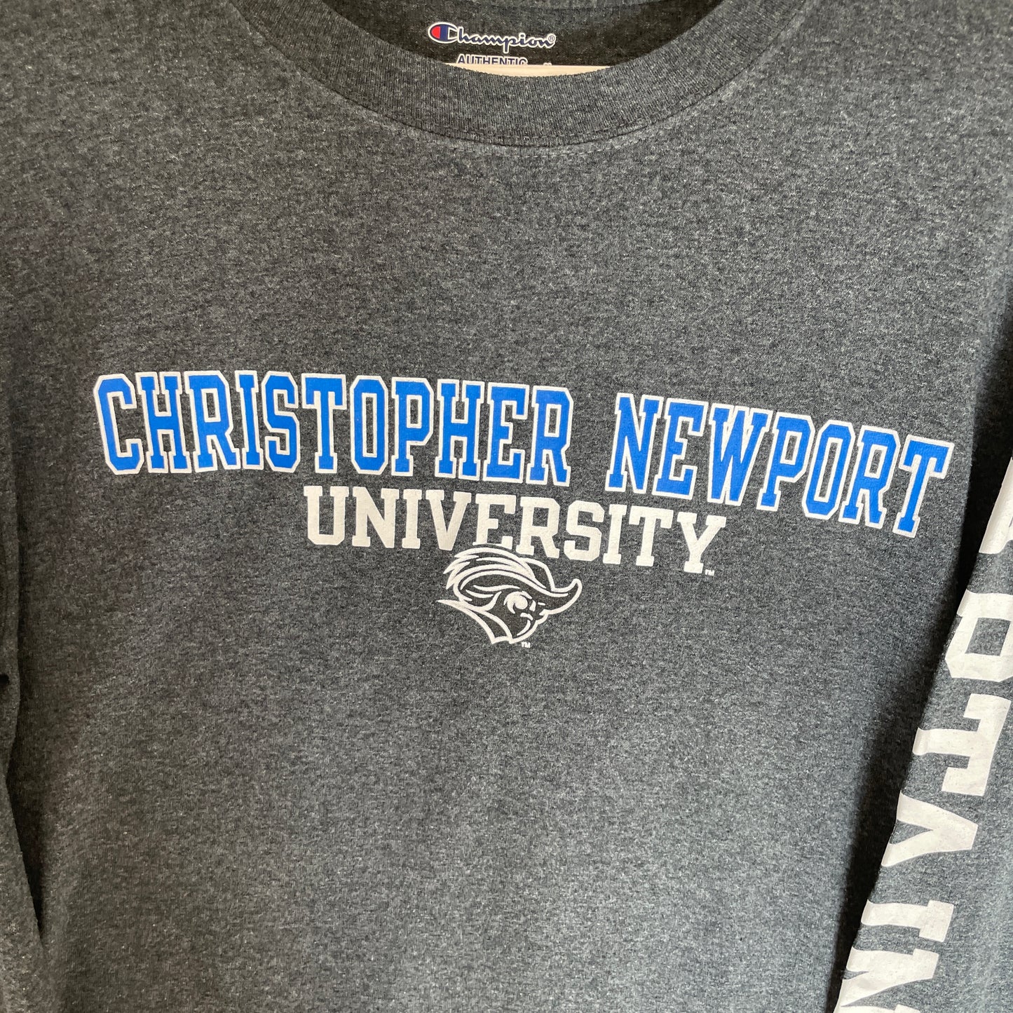 Grå Vintage Captians University Langærmet T-Shirt