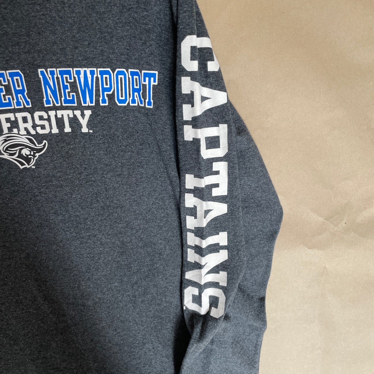 Grå Vintage Captians University Langærmet T-Shirt