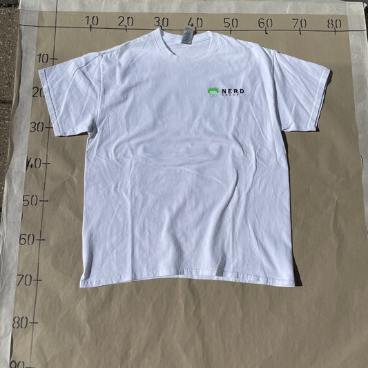 Hvid Vintage Nerd Focus T-Shirt