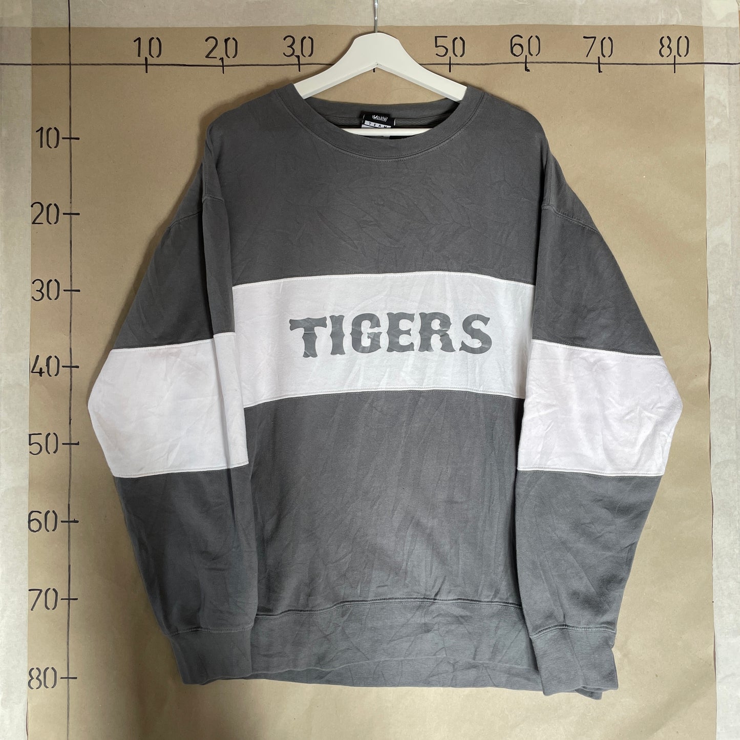 Grå & Hvid Vintage Tigers Sweatshirt