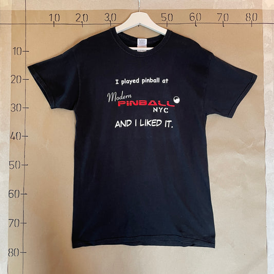 Sort Vintage Grafisk Printet 00’Er Pinball T-Shirt