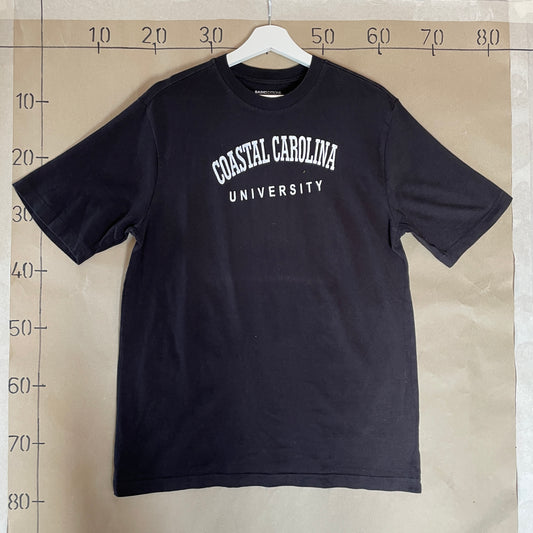 Sort Vintage Grafisk Printet 00’Er Coastal Carolina University T-Shirt