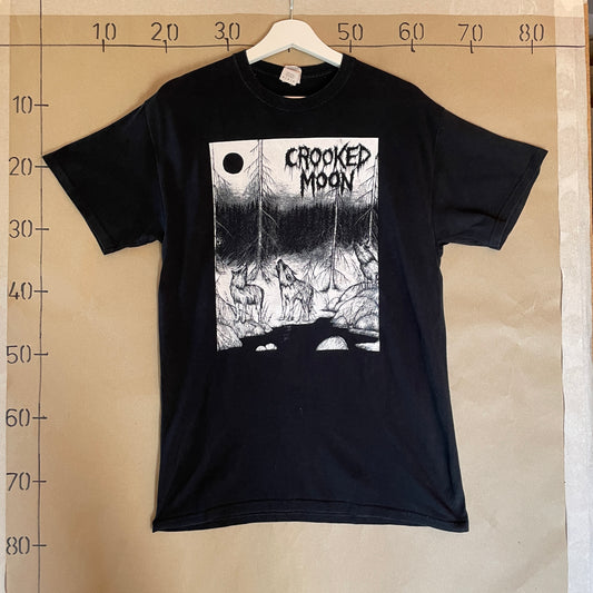 Sort Vintage Crooked Moon Band T-Shirt