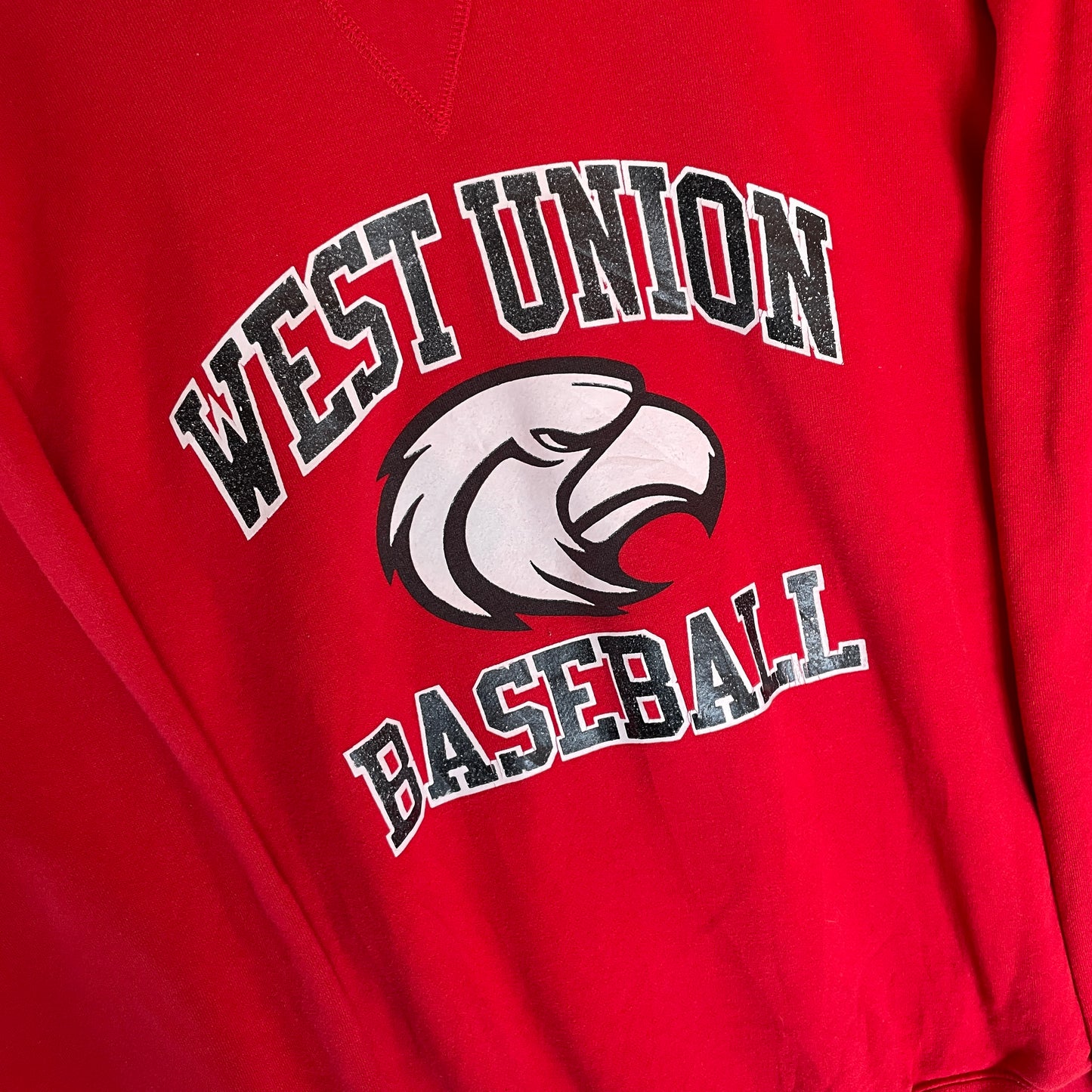 Rød Vintage West Union Baseball Ørne Sweatshirt
