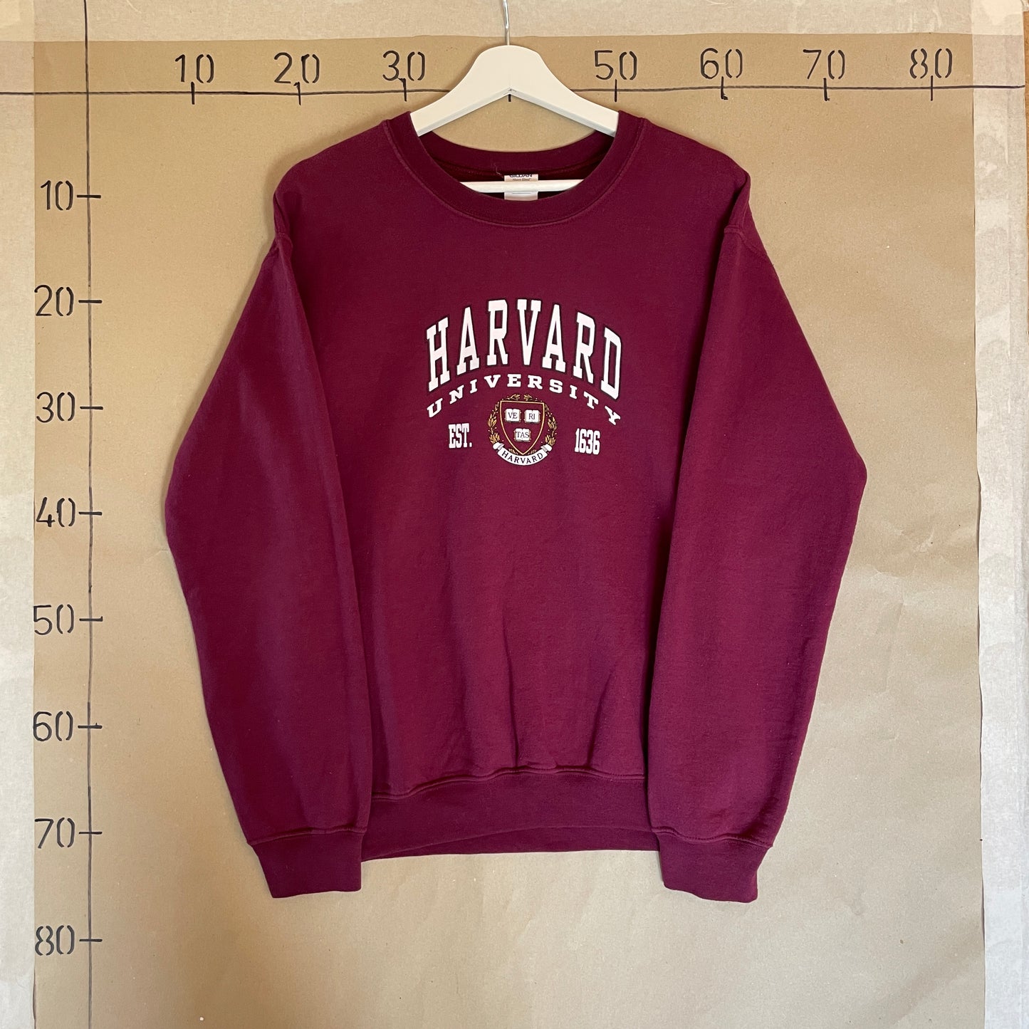 Bordeauxrød Vintage Harvard University Sweatshirt