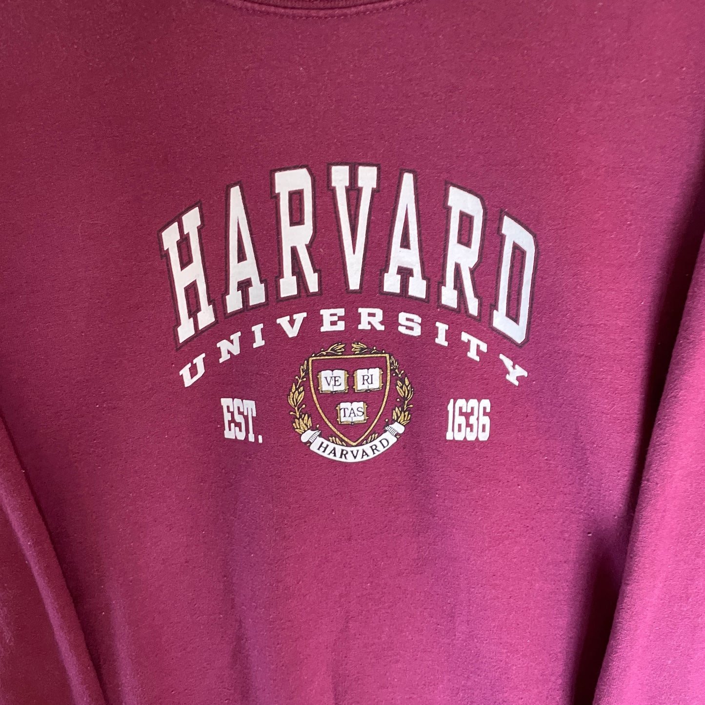 Bordeauxrød Vintage Harvard University Sweatshirt
