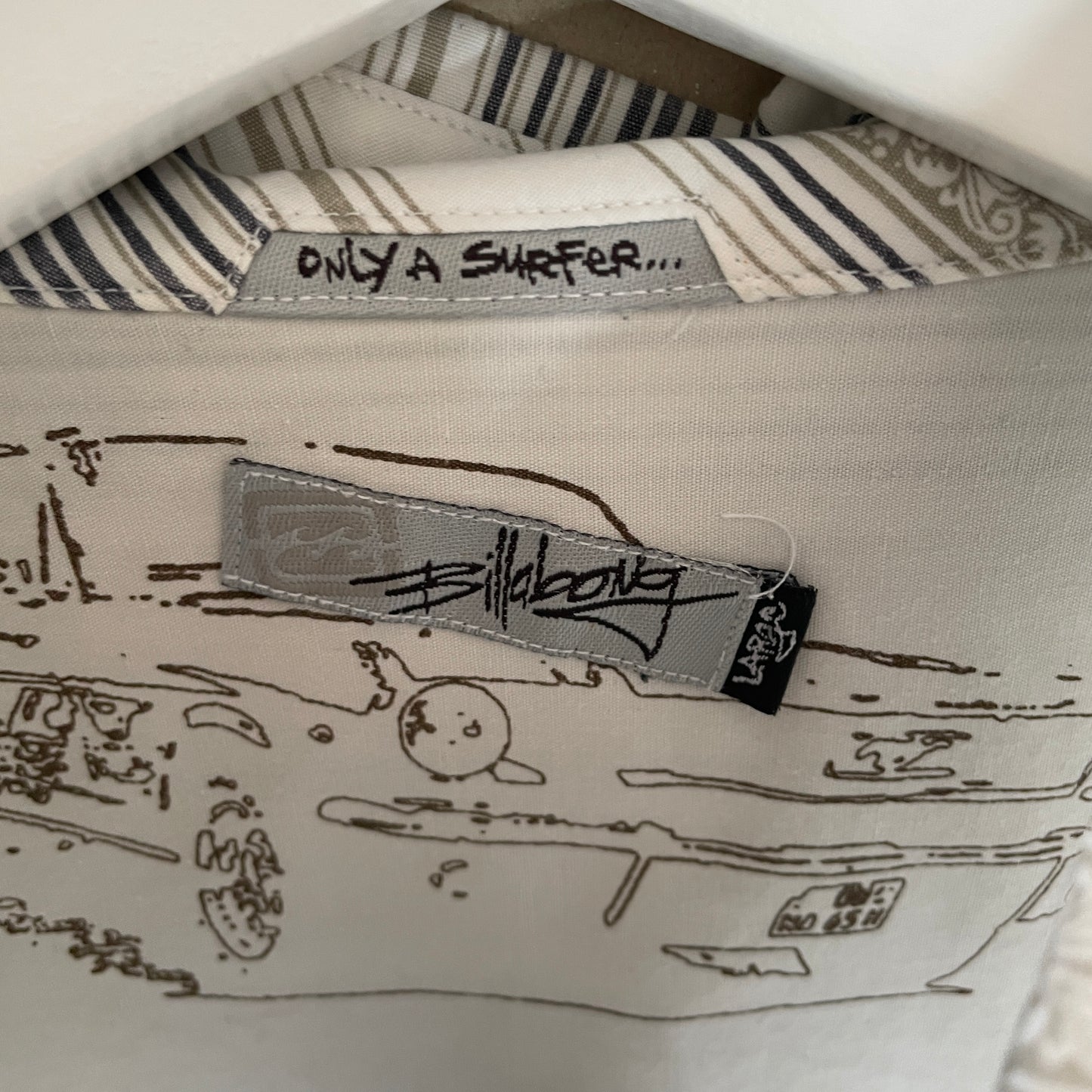 Stribet Vintage BillaBong Skjorte