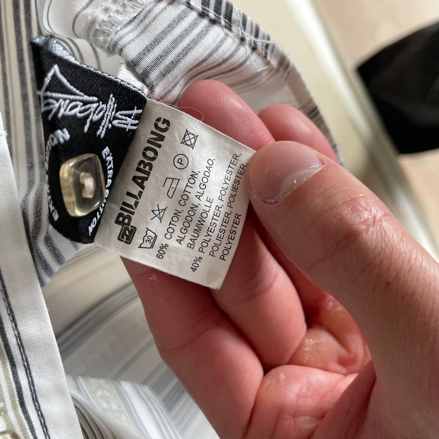 Stribet Vintage BillaBong Skjorte