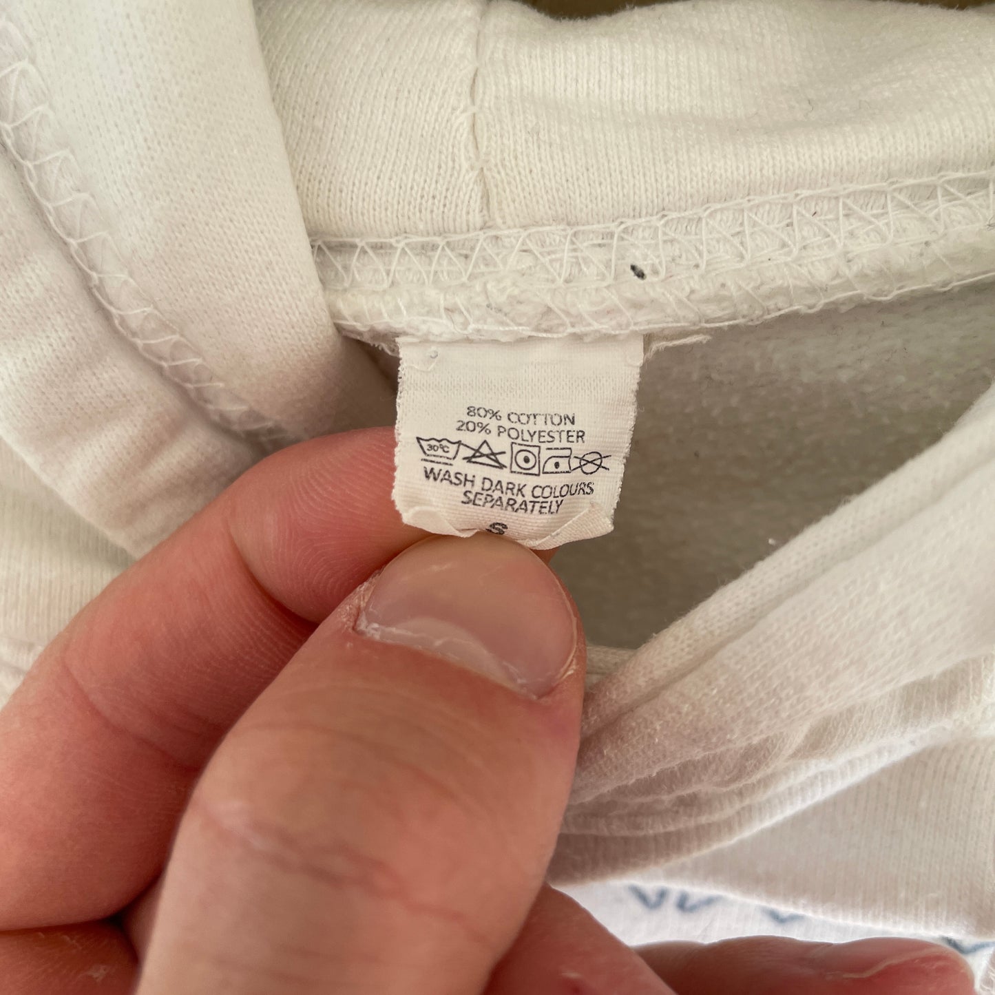 Hvid Vintage Grafisk Printet The Weekend Store Hoodie