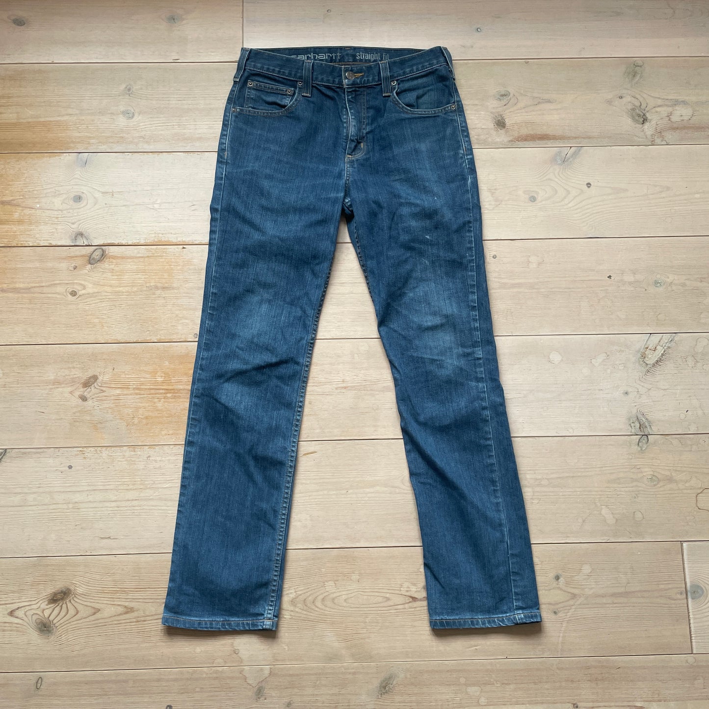 Mørkeblå Carhartt Straight Fit Jeans