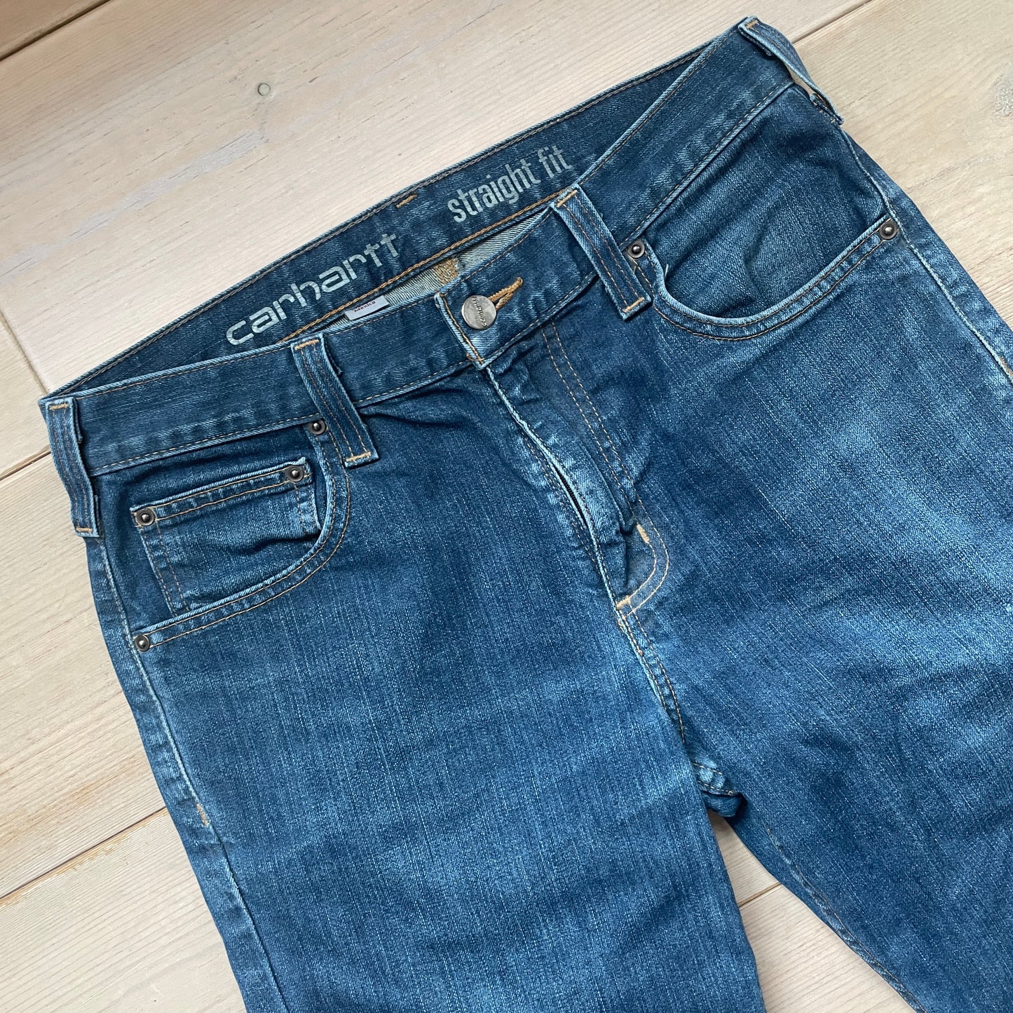 Mørkeblå Carhartt Straight Fit Jeans
