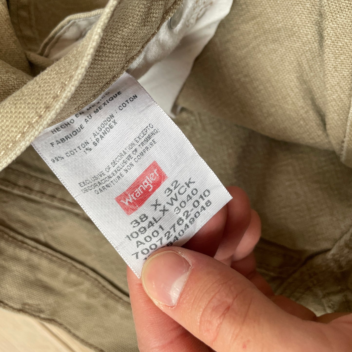 Khaki/Beige Wrangler Cargobukser