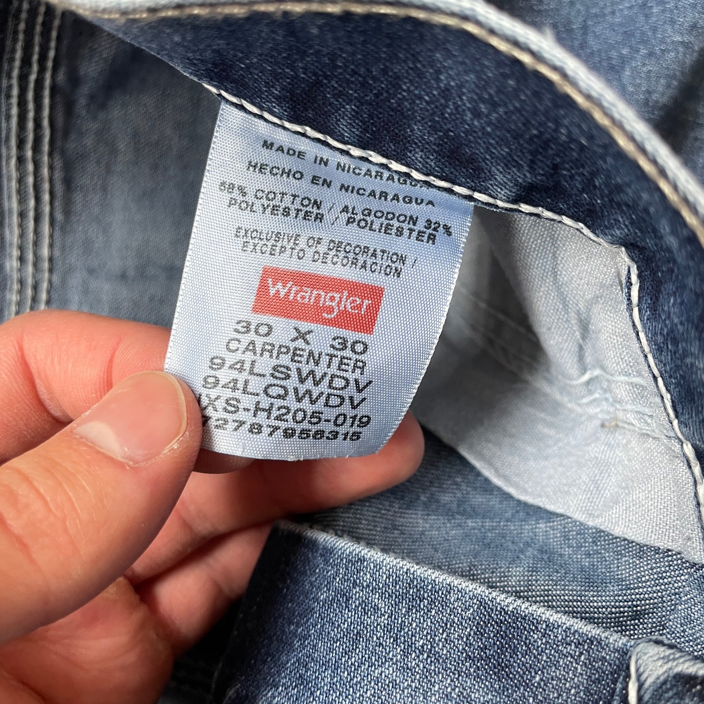 Mørkeblå Wrangler Carpenter Jeans