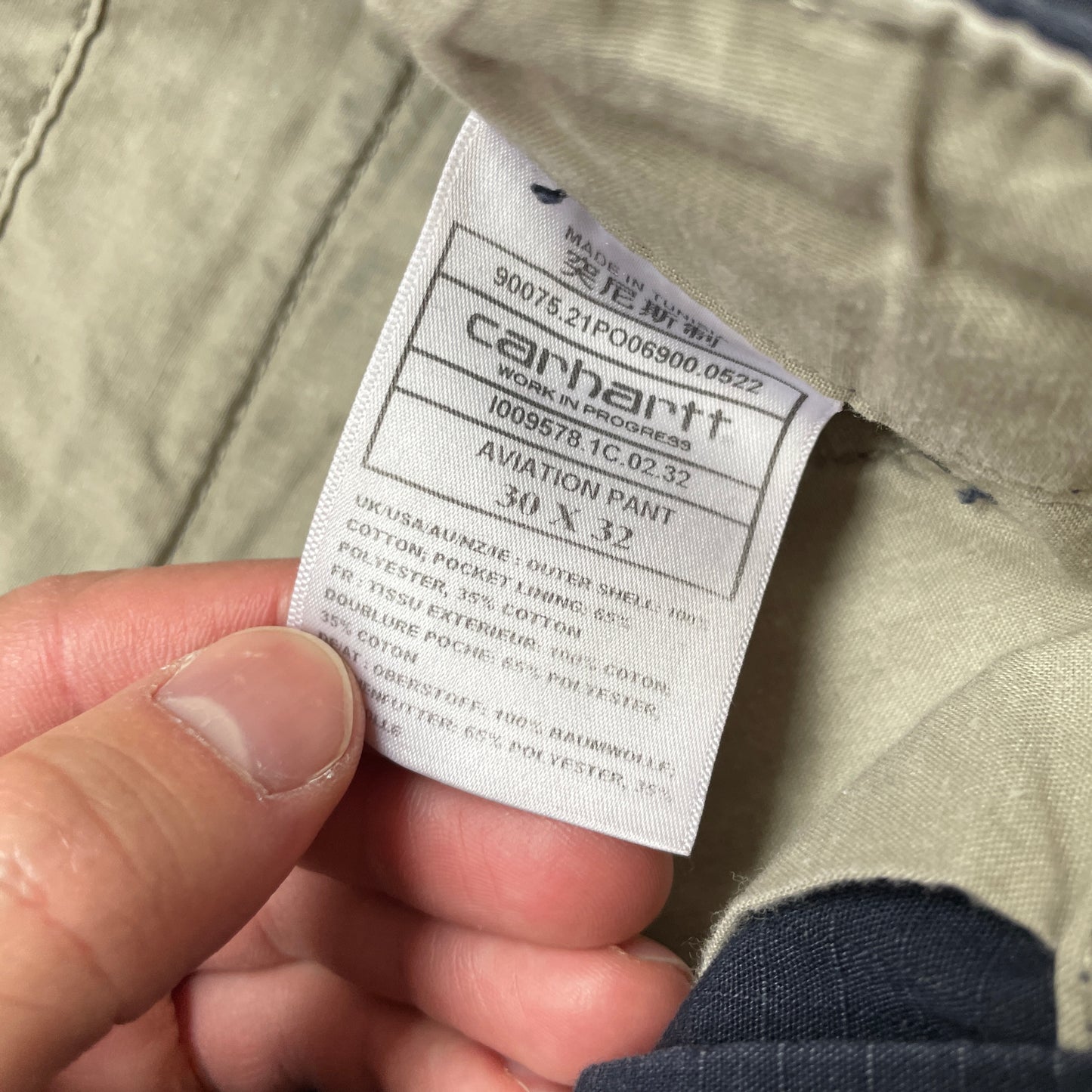 Blå Carhartt Cargobukser
