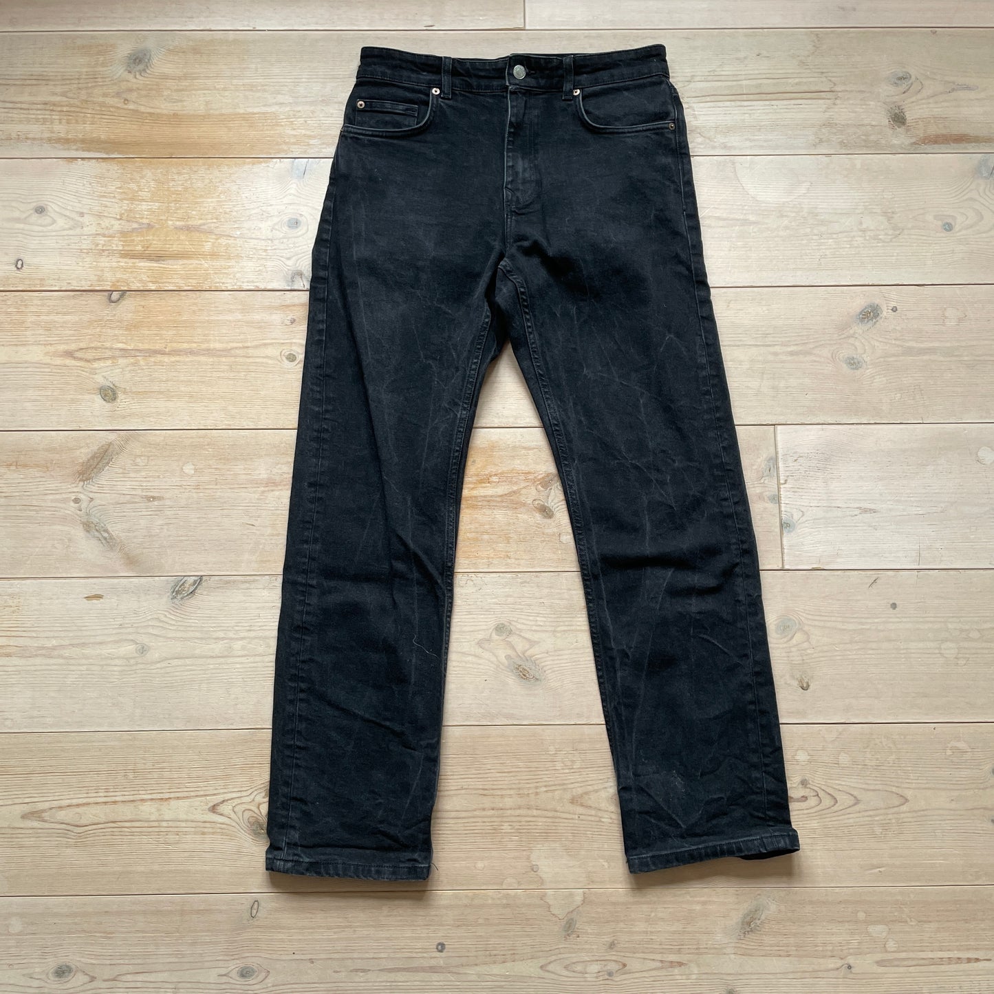 Sorte Basis Zara Straight Fit Jeans