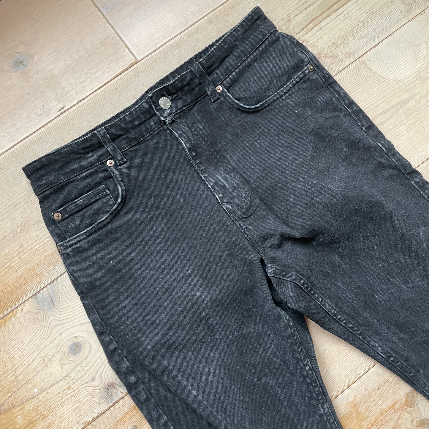 Sorte Basis Zara Straight Fit Jeans