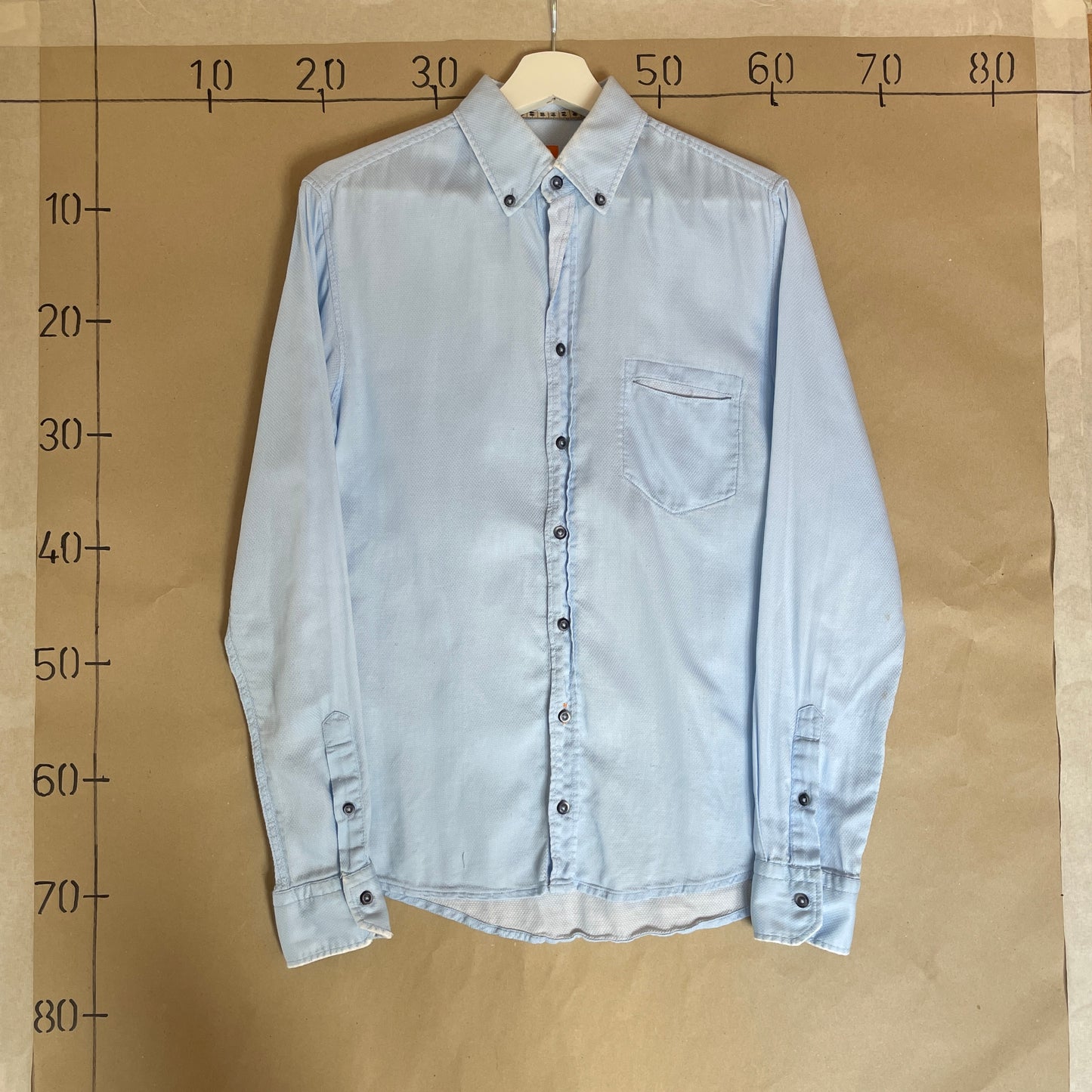 Lyseblå Vintage 00’Er Hugo Boss Skjorte
