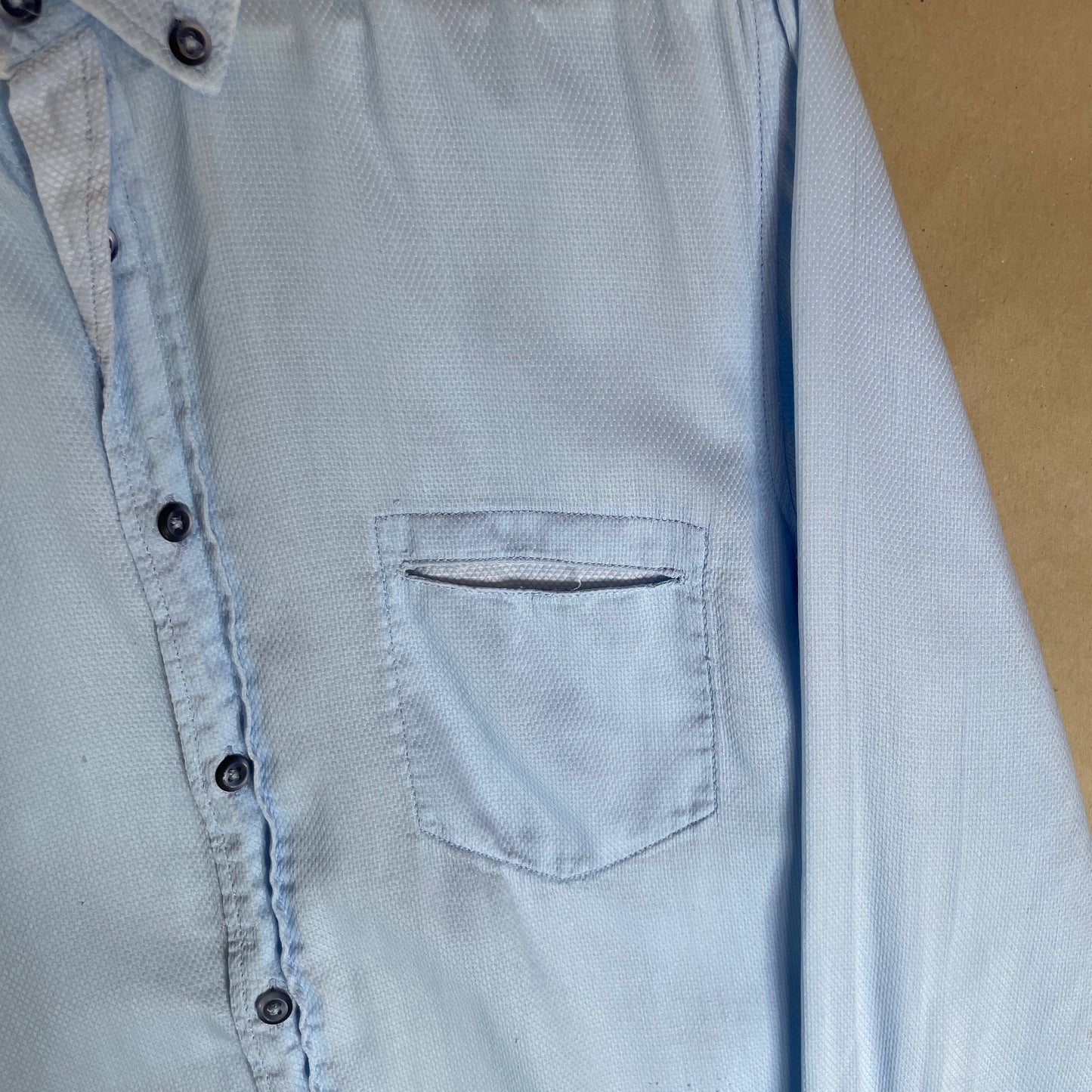Lyseblå Vintage 00’Er Hugo Boss Skjorte
