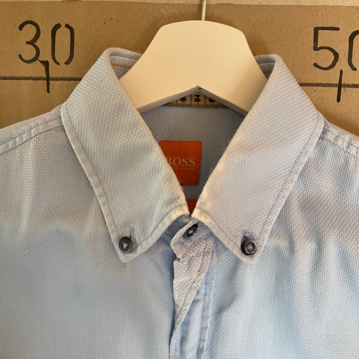 Lyseblå Vintage 00’Er Hugo Boss Skjorte