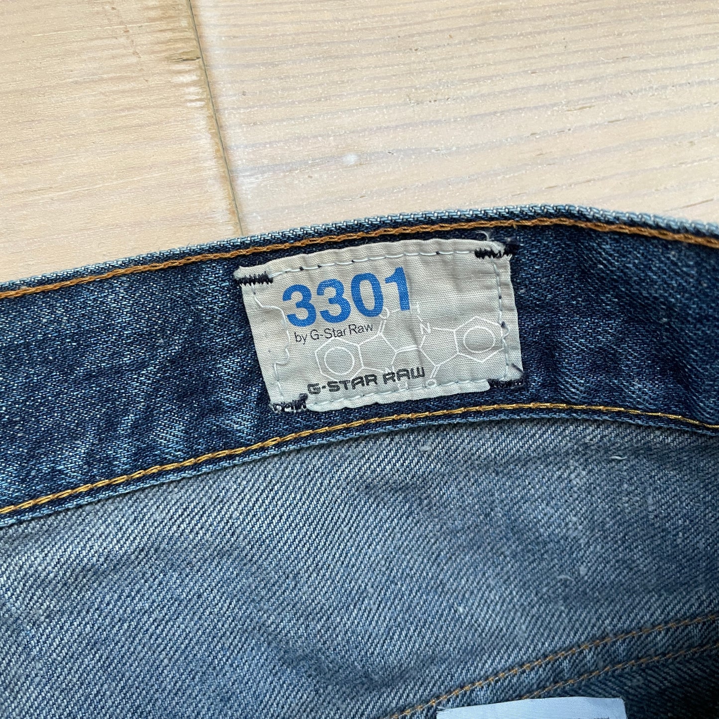 Blå G-Star Raw 3301 Jeans