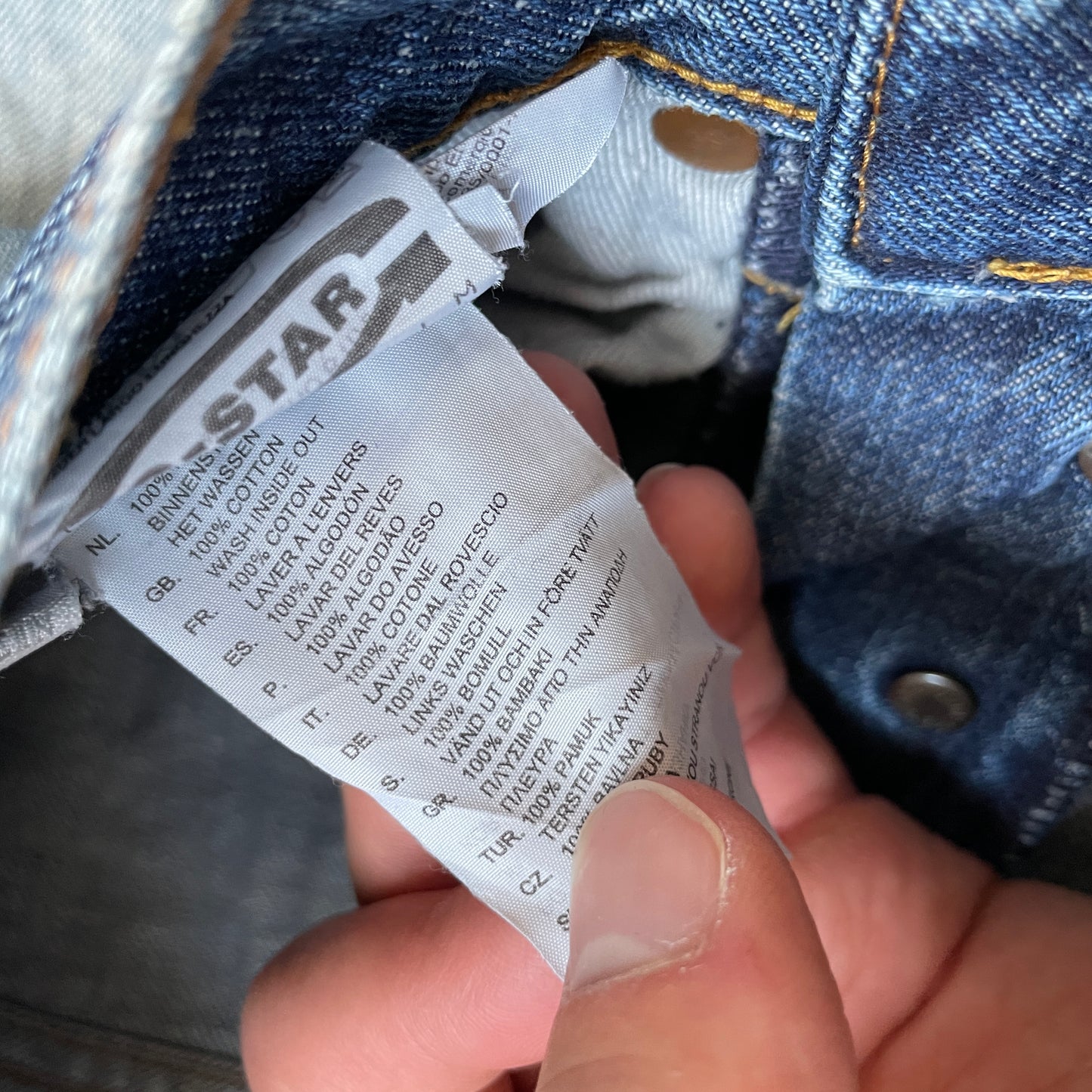 Blå G-Star Raw 3301 Jeans