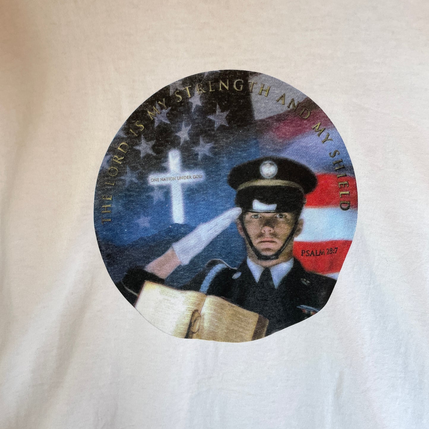 Hvid Vintage Soldat T-Shirt