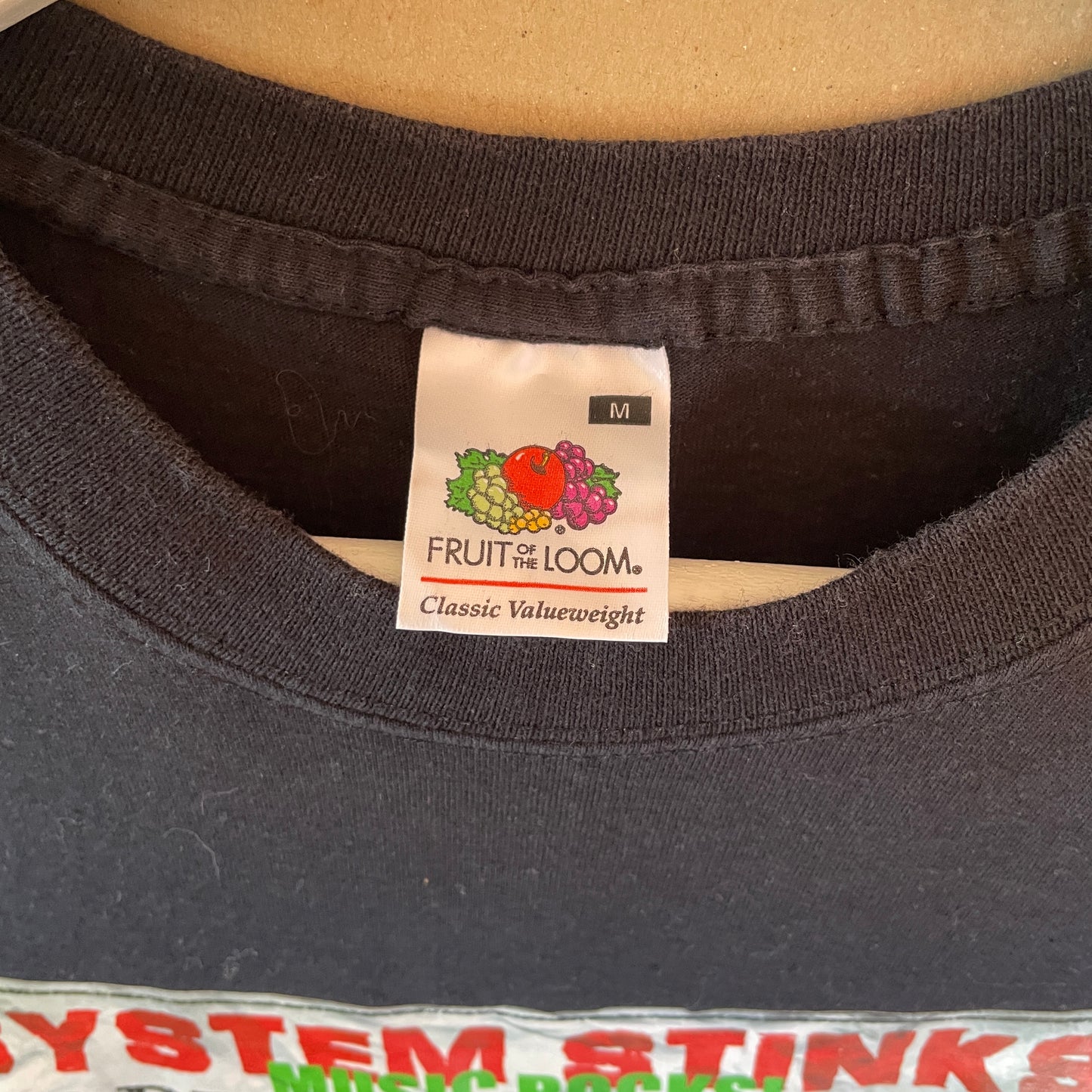 Sort Vintage System Stinks Band T-Shirt