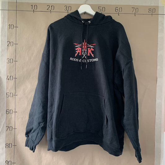 Sort Vintage "Veteranbil" Hoodie