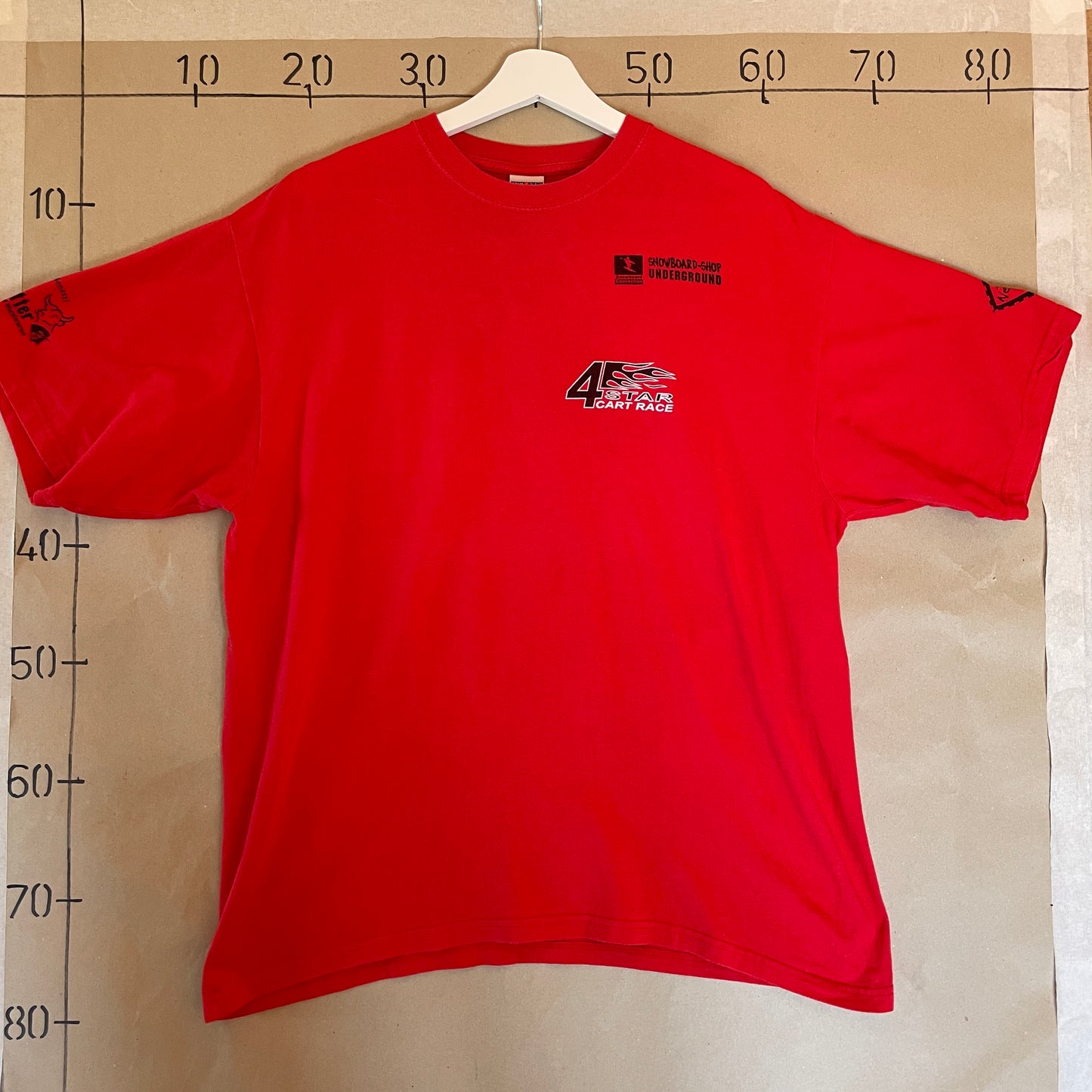 Rød Vintage 4Star Cart Race Gokart T-Shirt