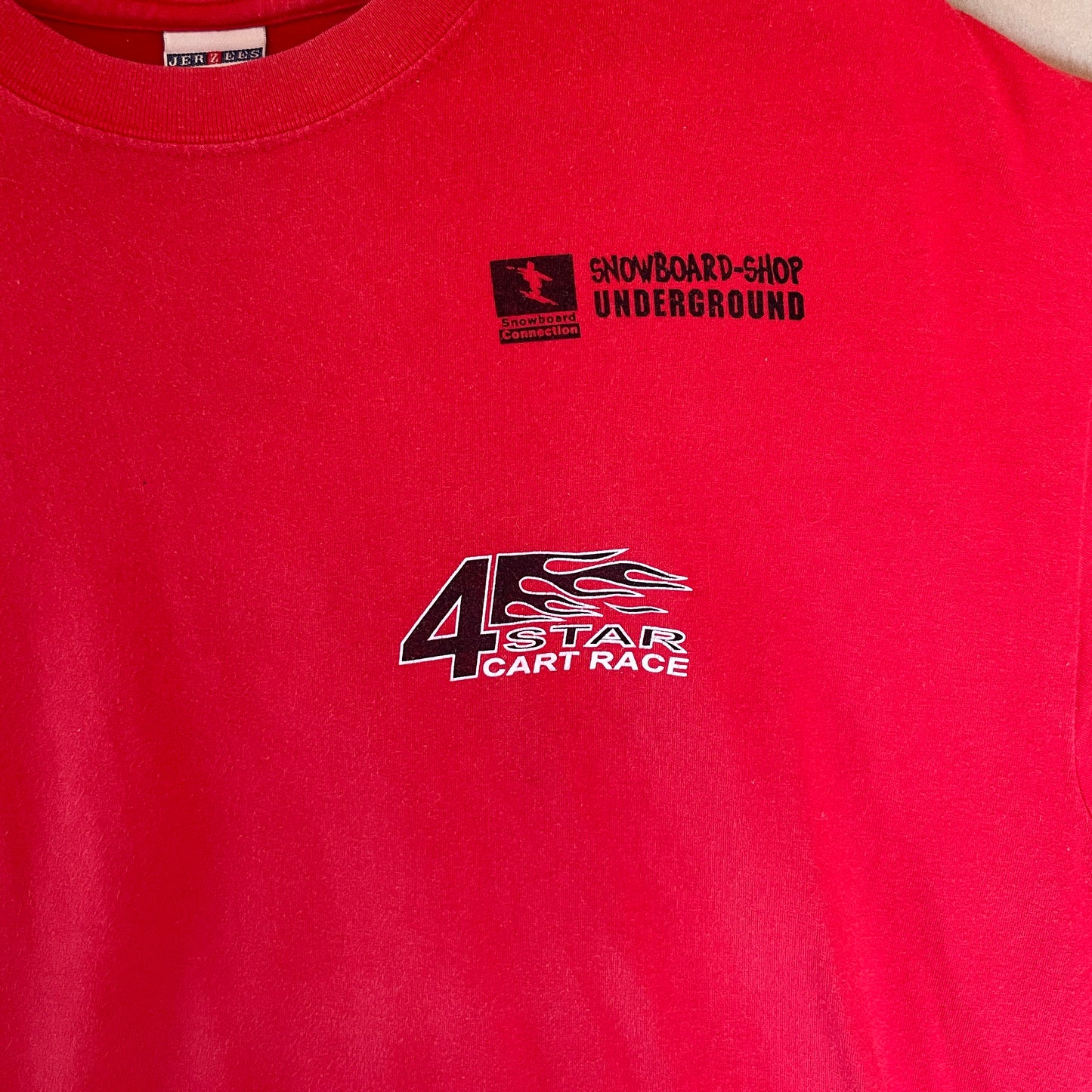 Rød Vintage 4Star Cart Race Gokart T-Shirt