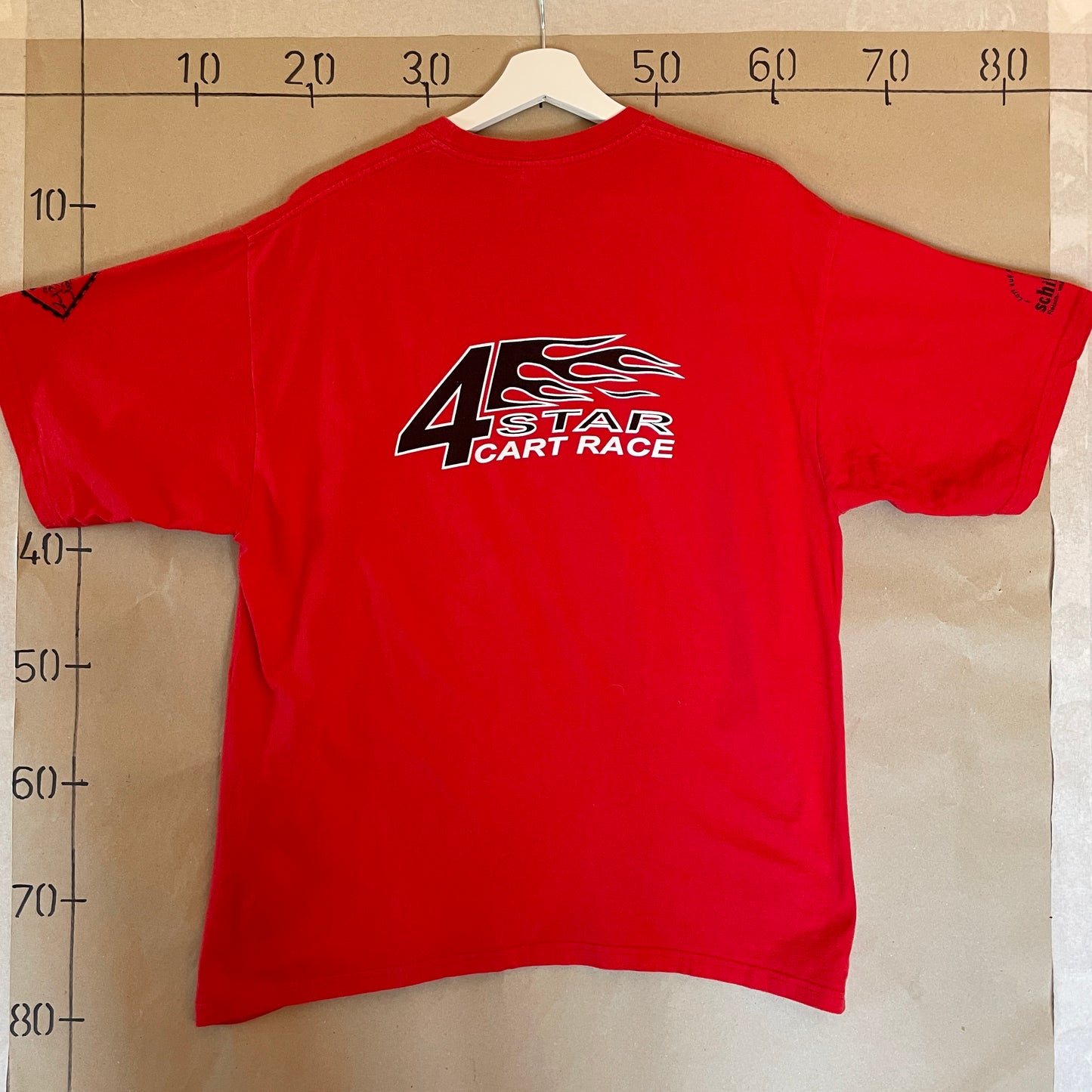 Rød Vintage 4Star Cart Race Gokart T-Shirt