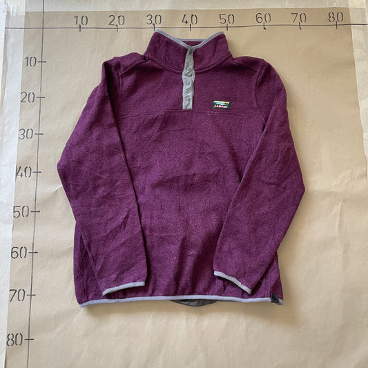 Bordeaux L.L.Bean Fleece Med Knaplukning
