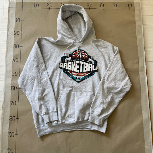 Grå Vintage San Diego Basketball Hoodie