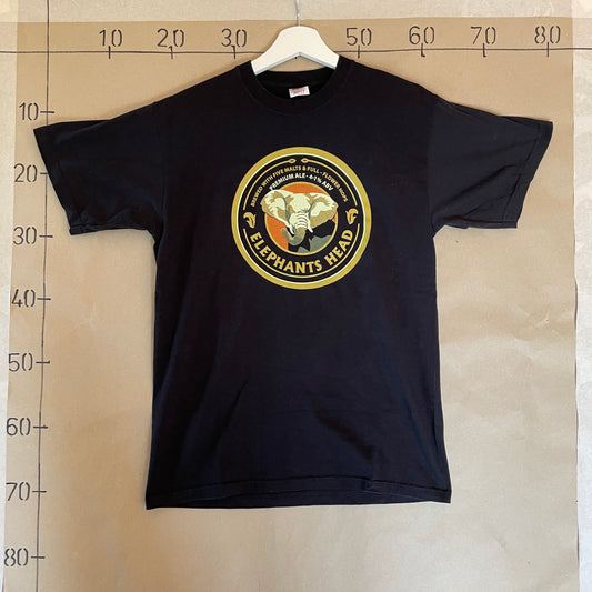 Sort Vintage Elefant Øl T-Shirt